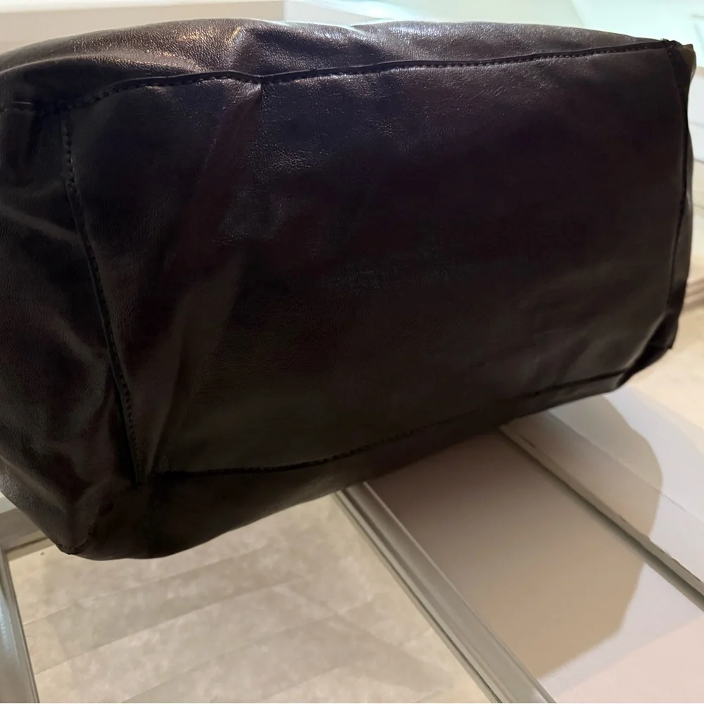 Dark Brown Slouchy Hobo-Style Tote Bag - Picture 5 of 8